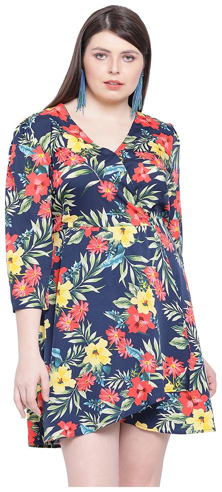 

Oxolloxo Blue Printed A-line dress
