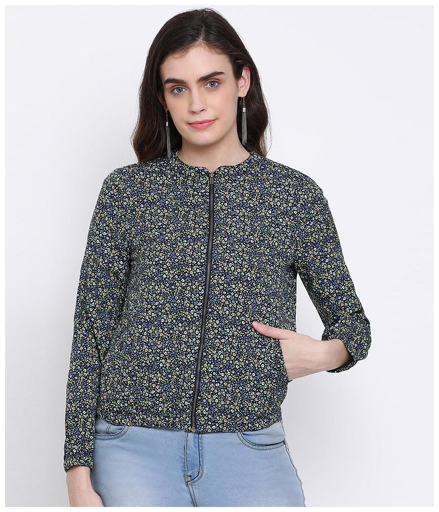 

Oxolloxo Women Floral Bomber Jacket - Multi