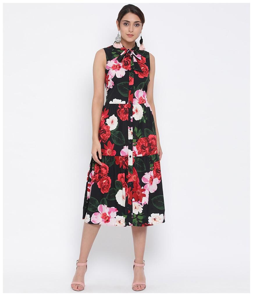 

Oxolloxo Multi Floral Shirt dress