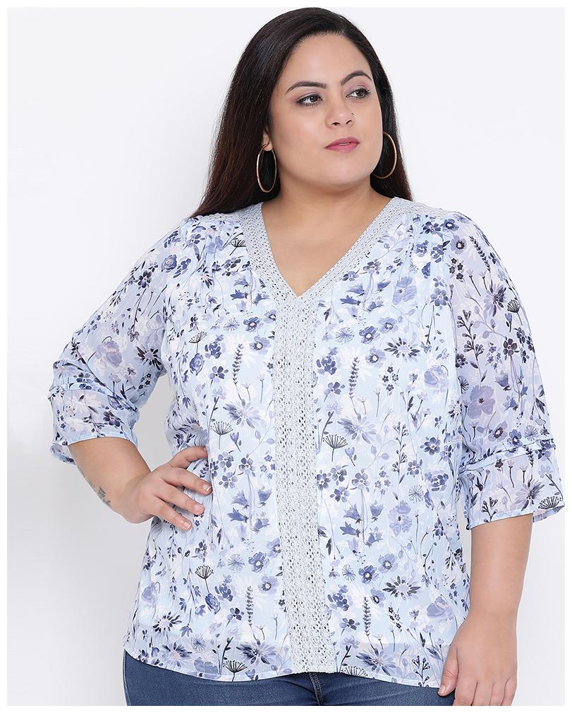 

OXOLLOXO Women Floral Regular top - White