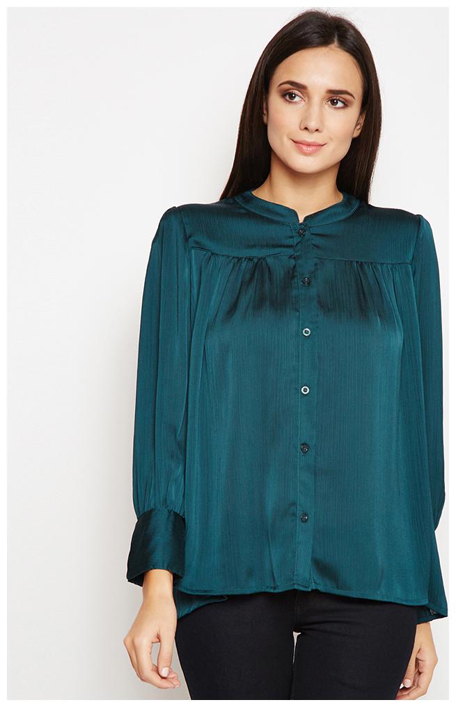 

OXOLLOXO Women Solid A-line top - Green