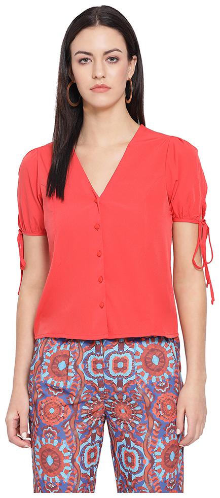 

Oxolloxo Women Solid A-line top - Red