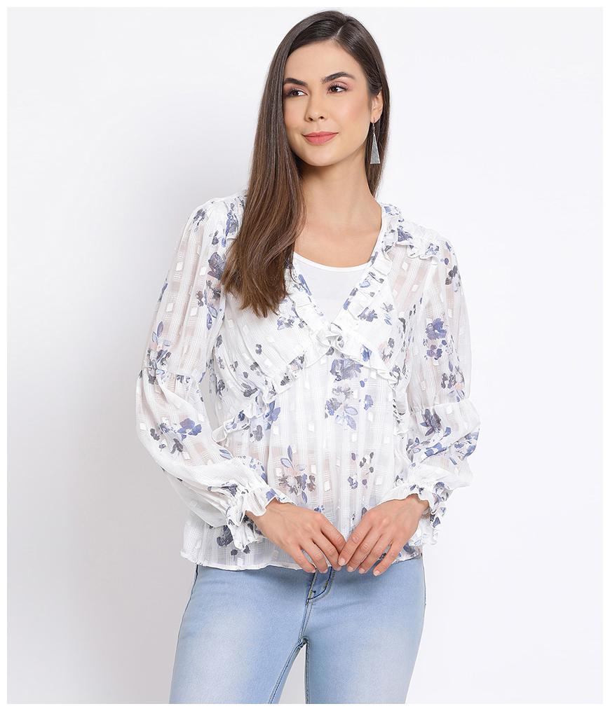 

Oxolloxo Women Floral Regular top - White