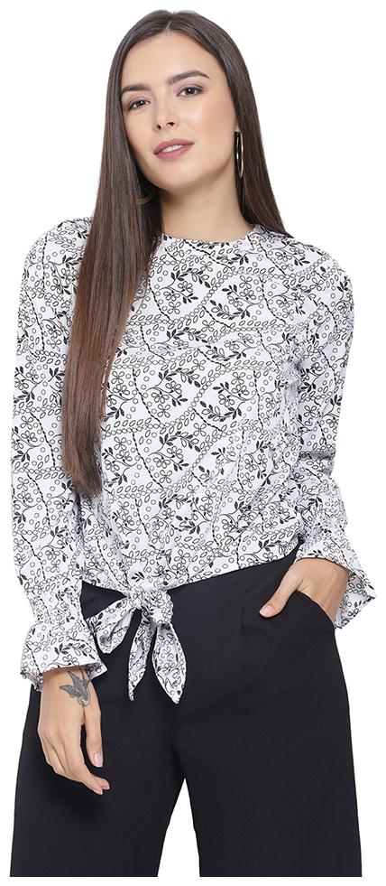 

Oxolloxo Women Printed A-line top - White