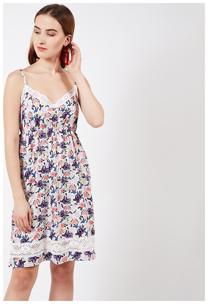 

OXOLLOXO Multi Printed A-line dress