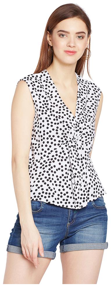 

OXOLLOXO Women Printed A-line top - White