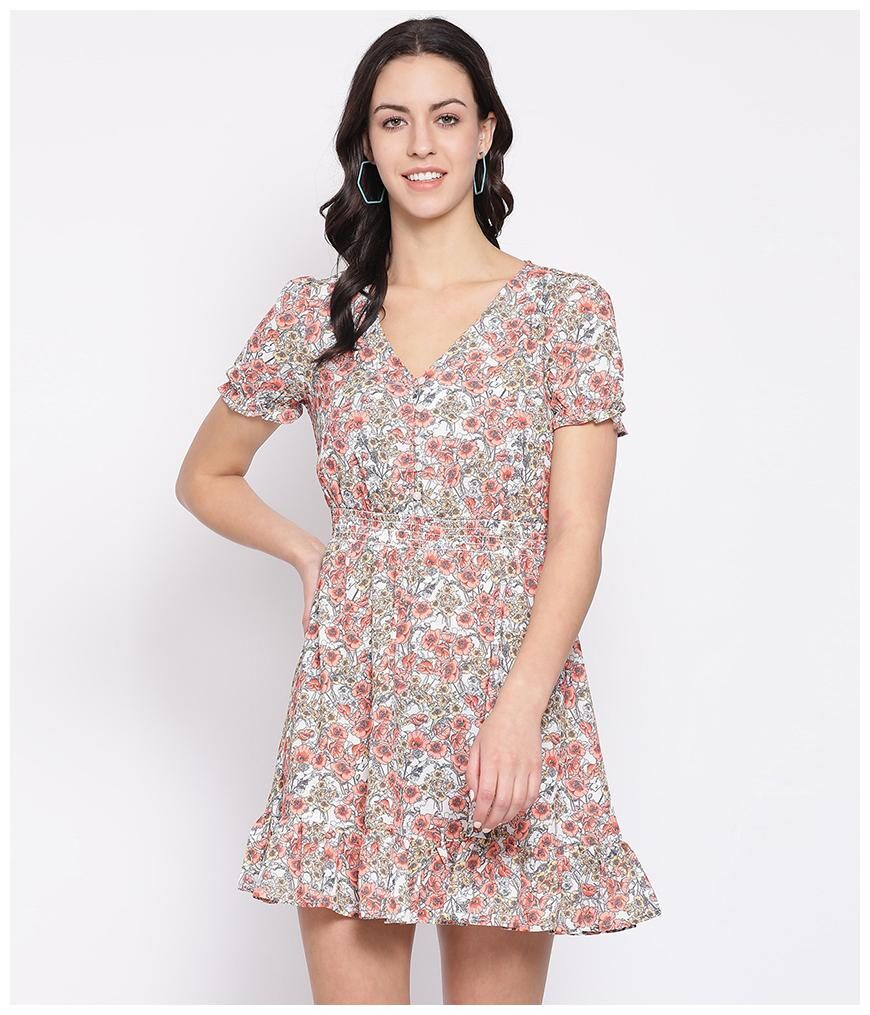 

Oxolloxo Red Printed A-line dress