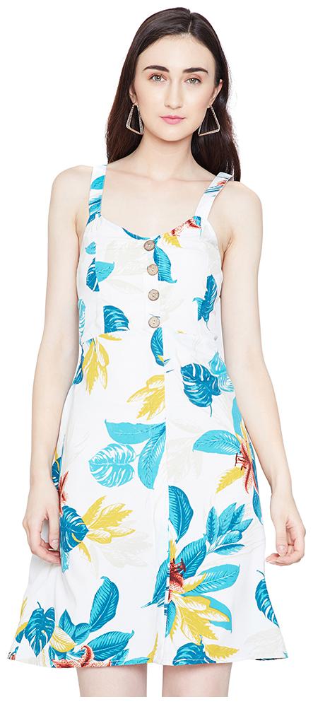 

OXOLLOXO White Printed A-line dress