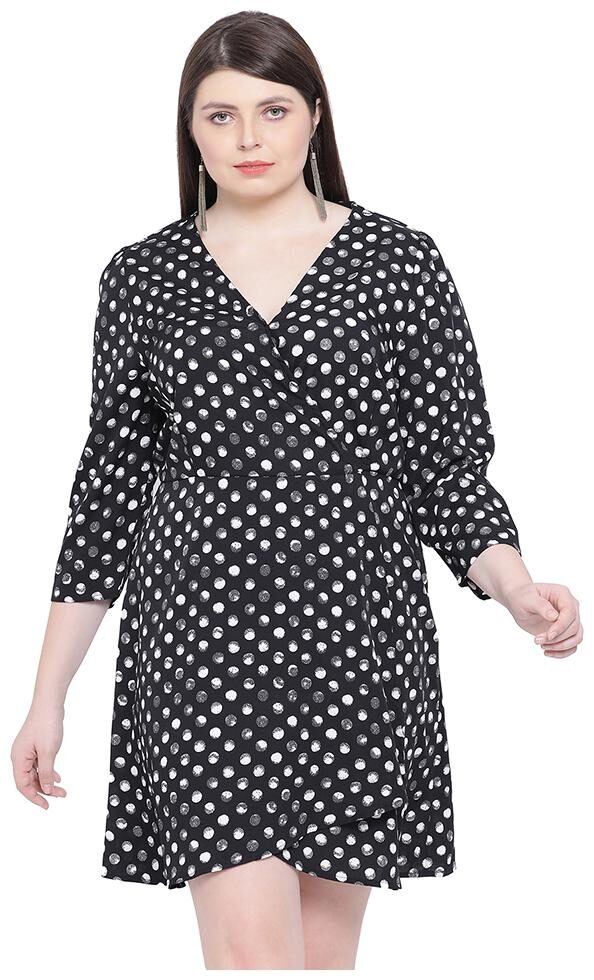 

Oxolloxo Black Printed A-line dress