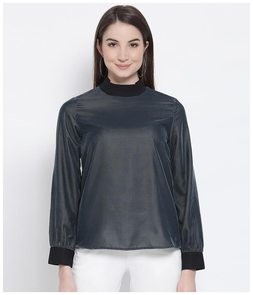 

Oxolloxo Women Solid A-line top - Grey