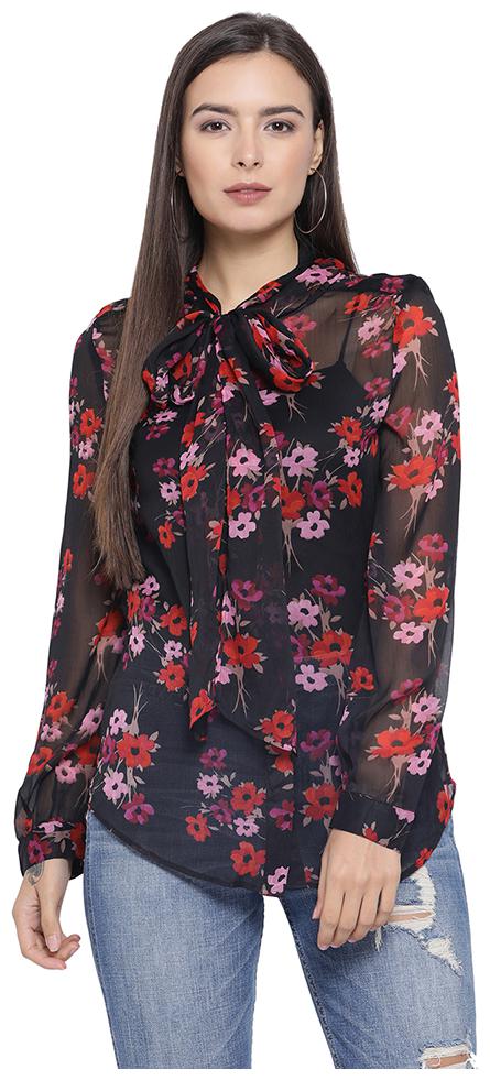 

Oxolloxo Women Printed A-line top - Maroon