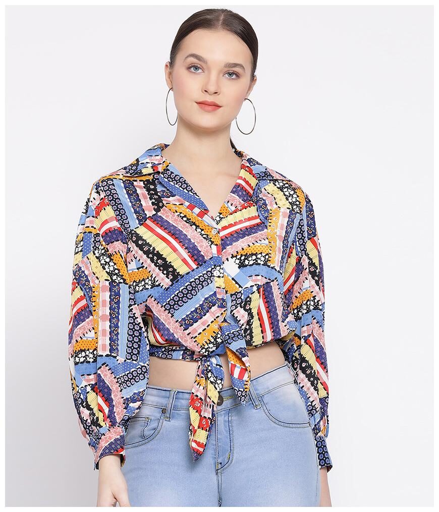 

Oxolloxo Women Multi Printed Regular Fit Shirt
