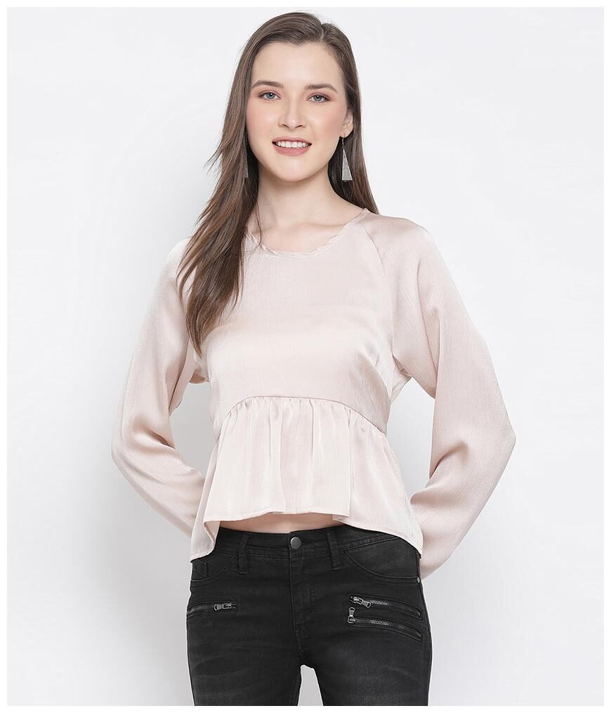 

Oxolloxo Women Solid Regular top - Beige