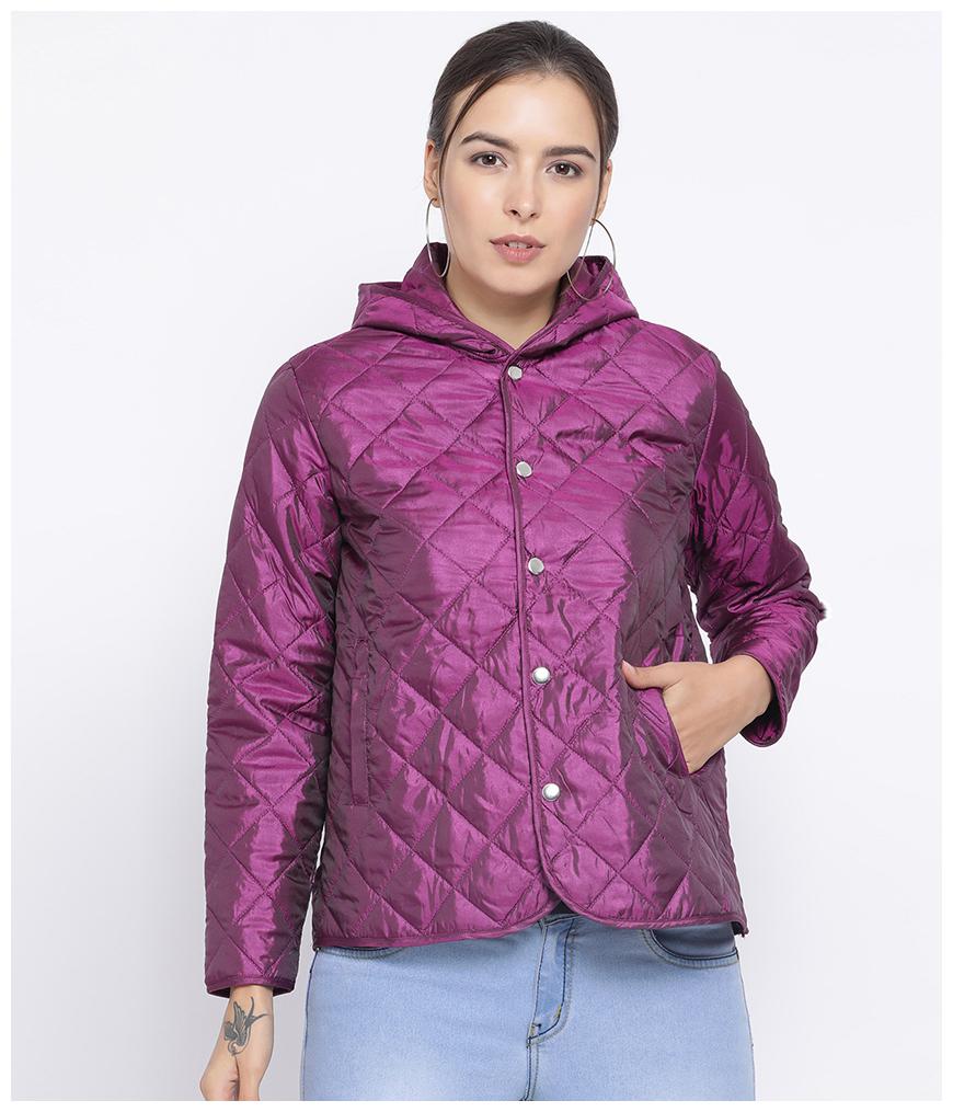 

Oxolloxo Women Solid Bomber Jacket - Purple