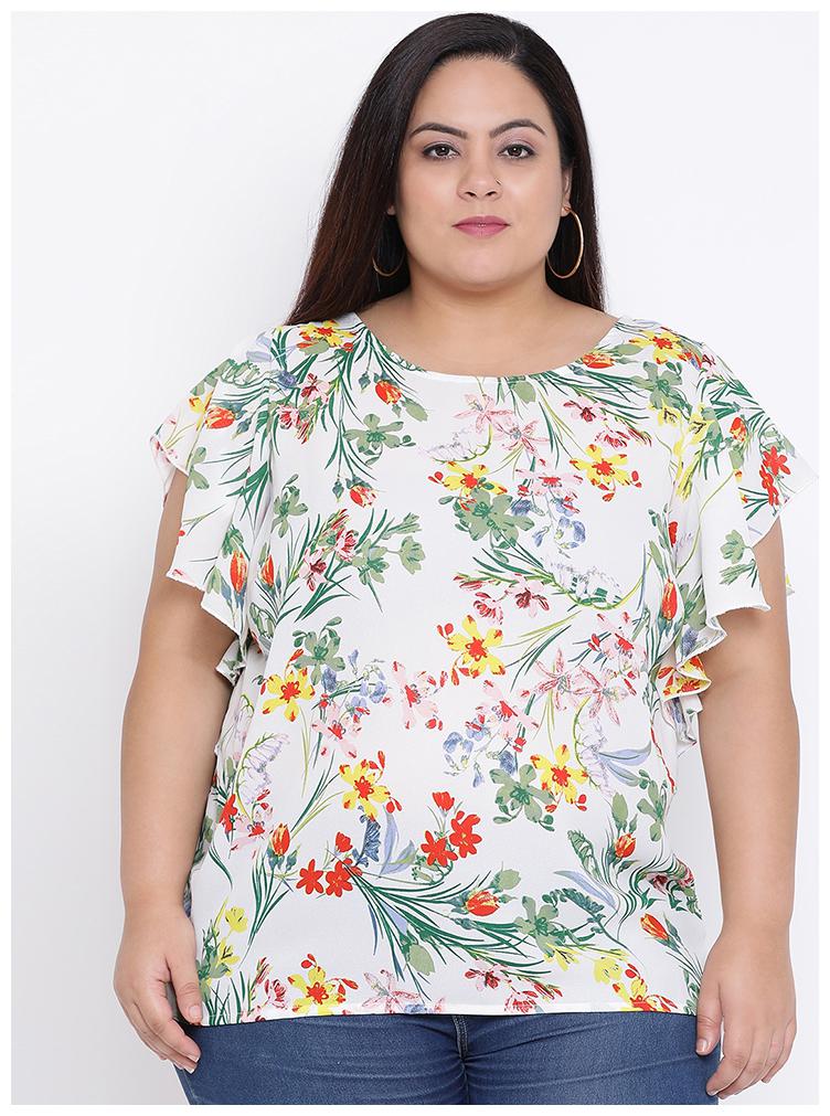 

OXOLLOXO Women Floral Regular top - White
