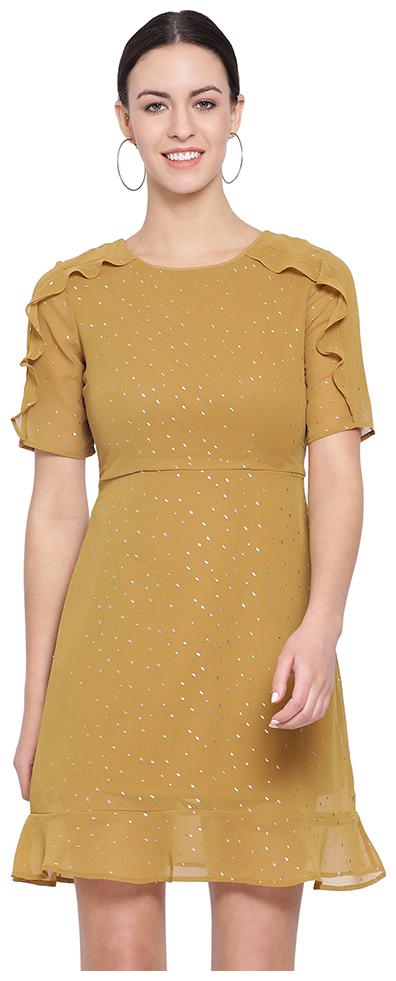 

Oxolloxo Yellow Printed A-line dress