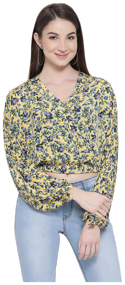

Oxolloxo Women Printed A-line top - Yellow