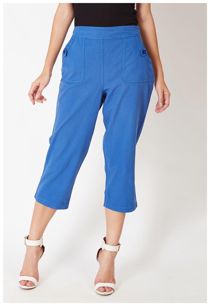 

OXOLLOXO Women Blue Regular fit Cullotes