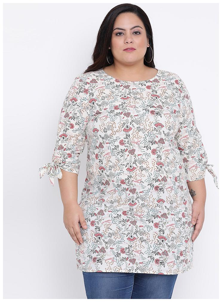 

OXOLLOXO Women Printed Regular top - White