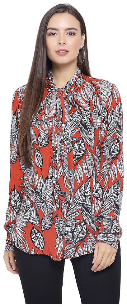 

Oxolloxo Women Printed A-line top - Red