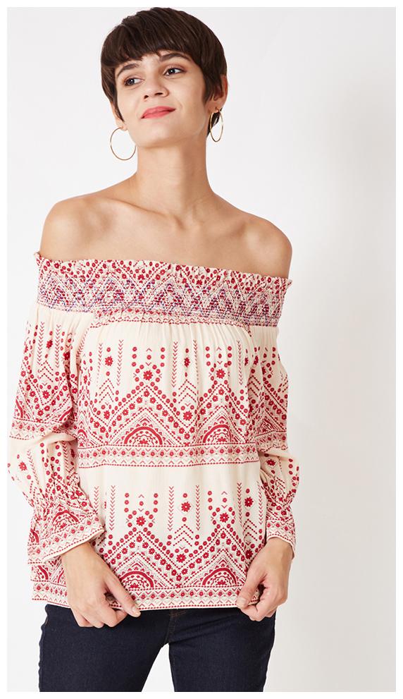 

OXOLLOXO Women Printed A-line top - Multi