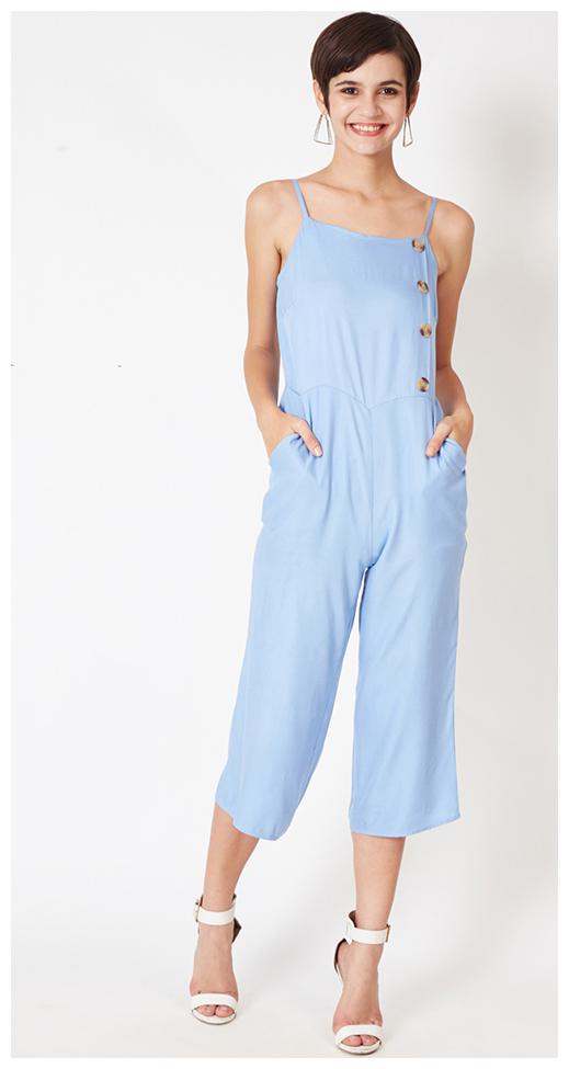 

OXOLLOXO Solid Jumpsuit - Blue