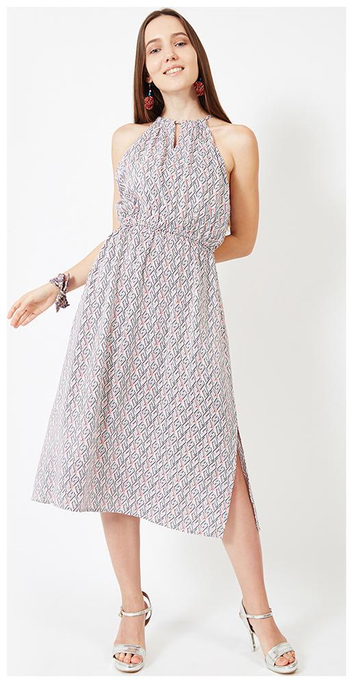 

OXOLLOXO Multi Printed A-line dress