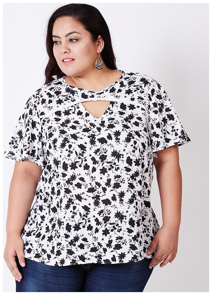 

OXOLLOXO Women Printed A-line top - White
