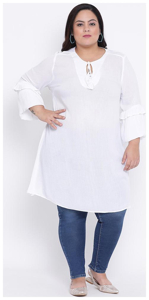 

OXOLLOXO Women Solid Regular top - White