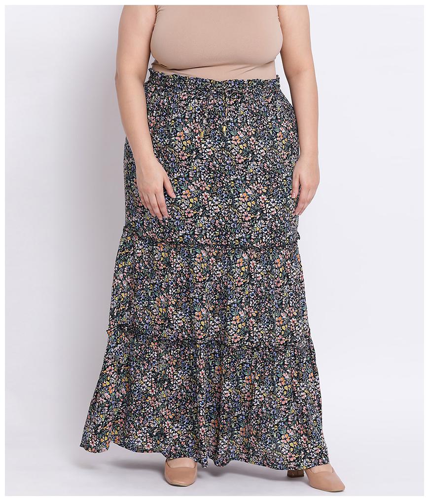 

Oxolloxo Floral A-line skirt Maxi Skirt - Multi