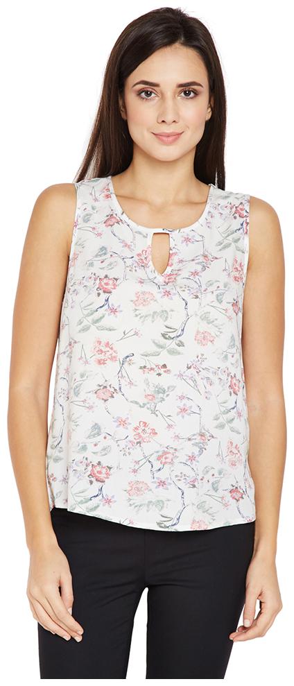 

OXOLLOXO Women Printed A-line top - White