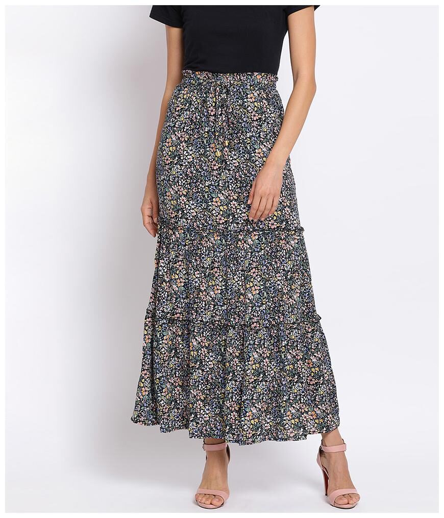 

Oxolloxo Floral A-line skirt Maxi Skirt - Multi