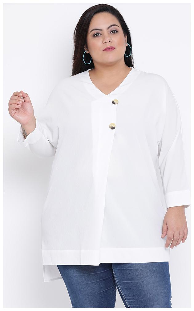 

OXOLLOXO Women Solid Regular top - White