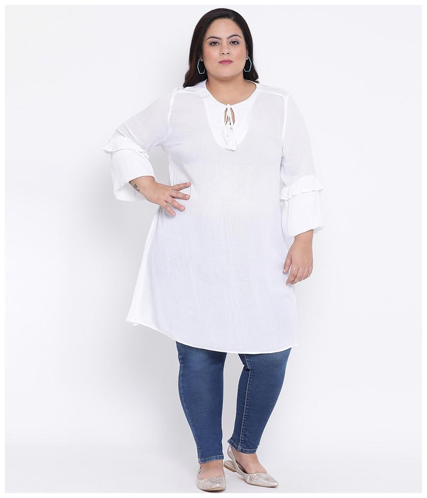 

Oxolloxo Women Solid Regular tunic - White
