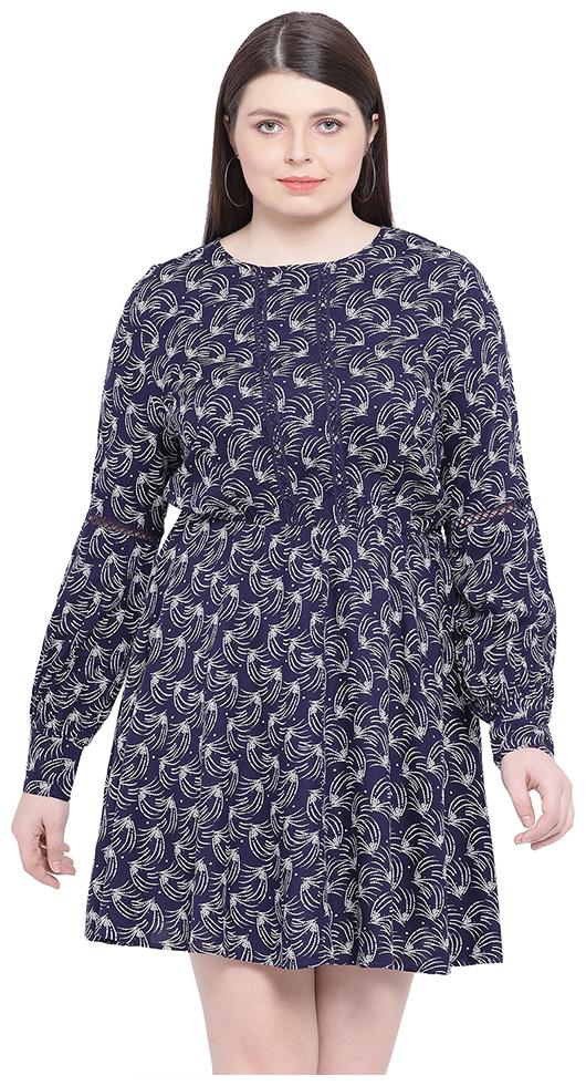 

Oxolloxo Purple Printed A-line dress