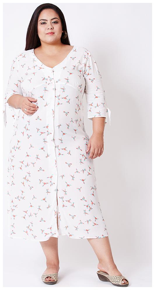 

OXOLLOXO White Printed A-line dress