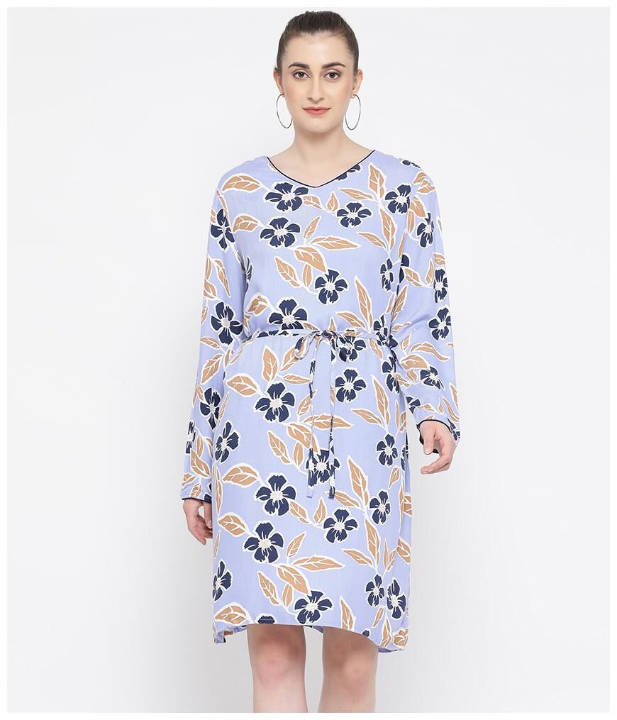 

Oxolloxo Blue Floral A-line dress