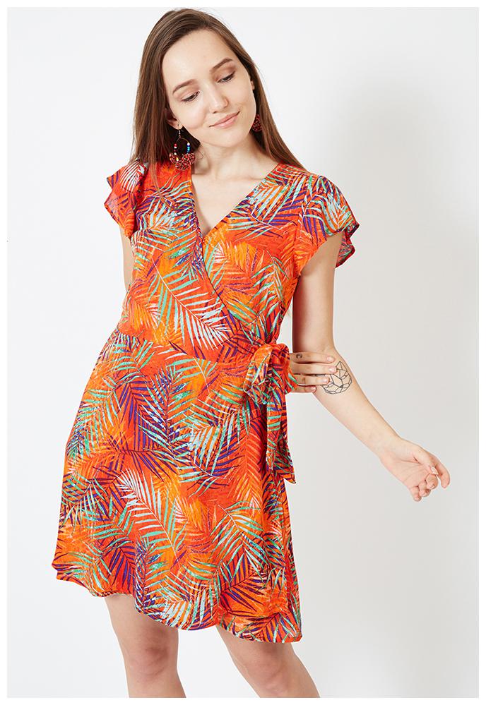 

OXOLLOXO Multi Printed A-line dress
