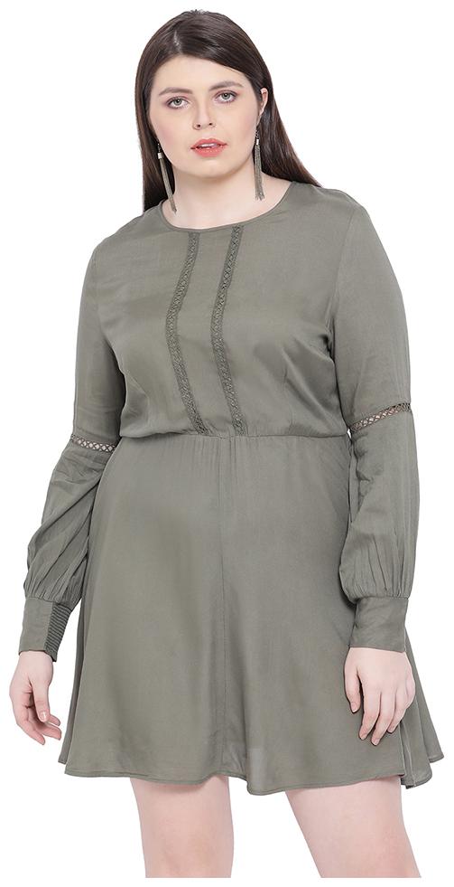 

Oxolloxo Green Solid A-line dress