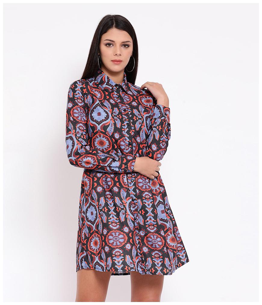 

Oxolloxo Purple Abstract A-line dress