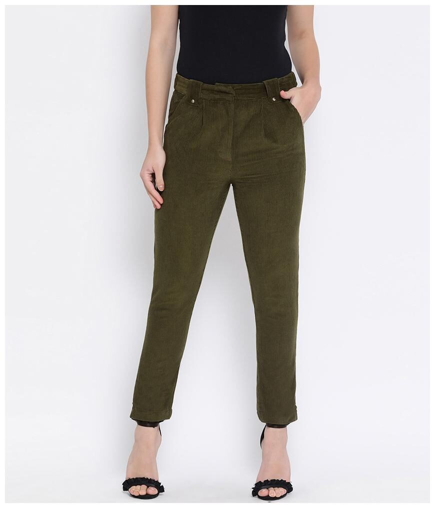 

Oxolloxo Women Green Regular fit Regular pants
