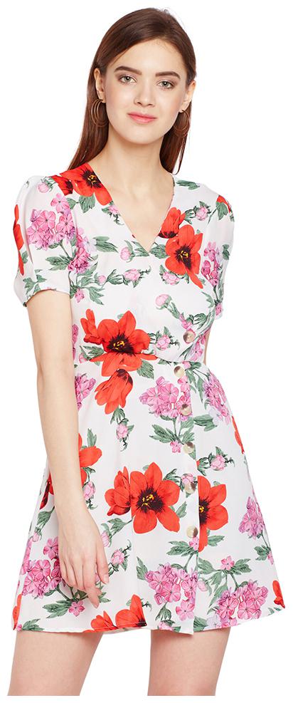 

OXOLLOXO White Printed A-line dress