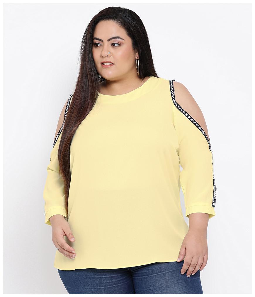 

Oxolloxo Women Solid A-line top - Yellow