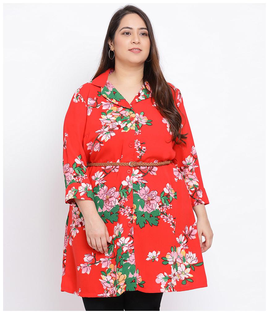 

Oxolloxo Women Floral Regular tunic - Red