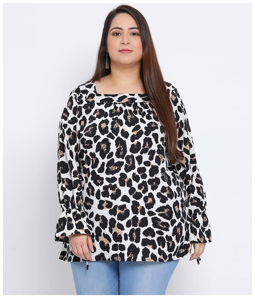 

Oxolloxo Women Multi Polyester Animal Print Regular Top