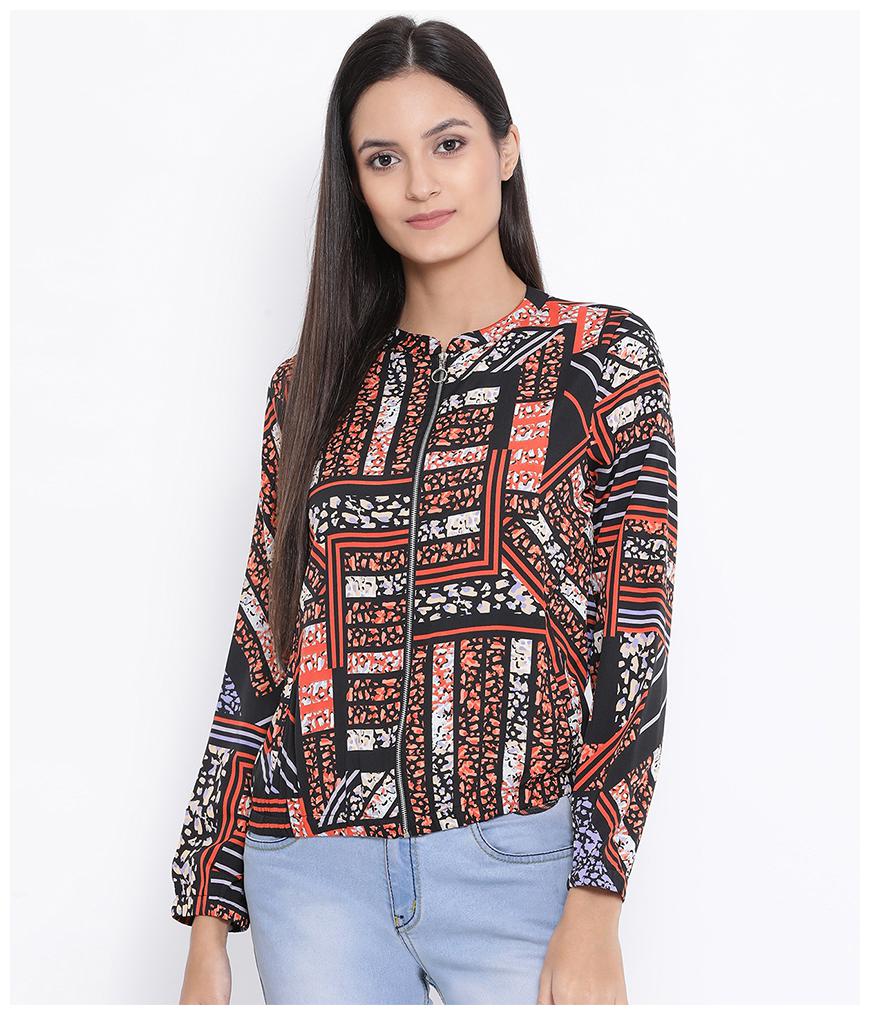 

Oxolloxo Women Printed Regular Jacket - Multi