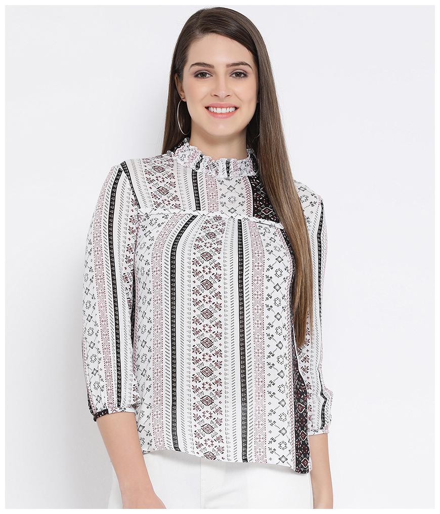 

Oxolloxo Women Floral A-line top - White