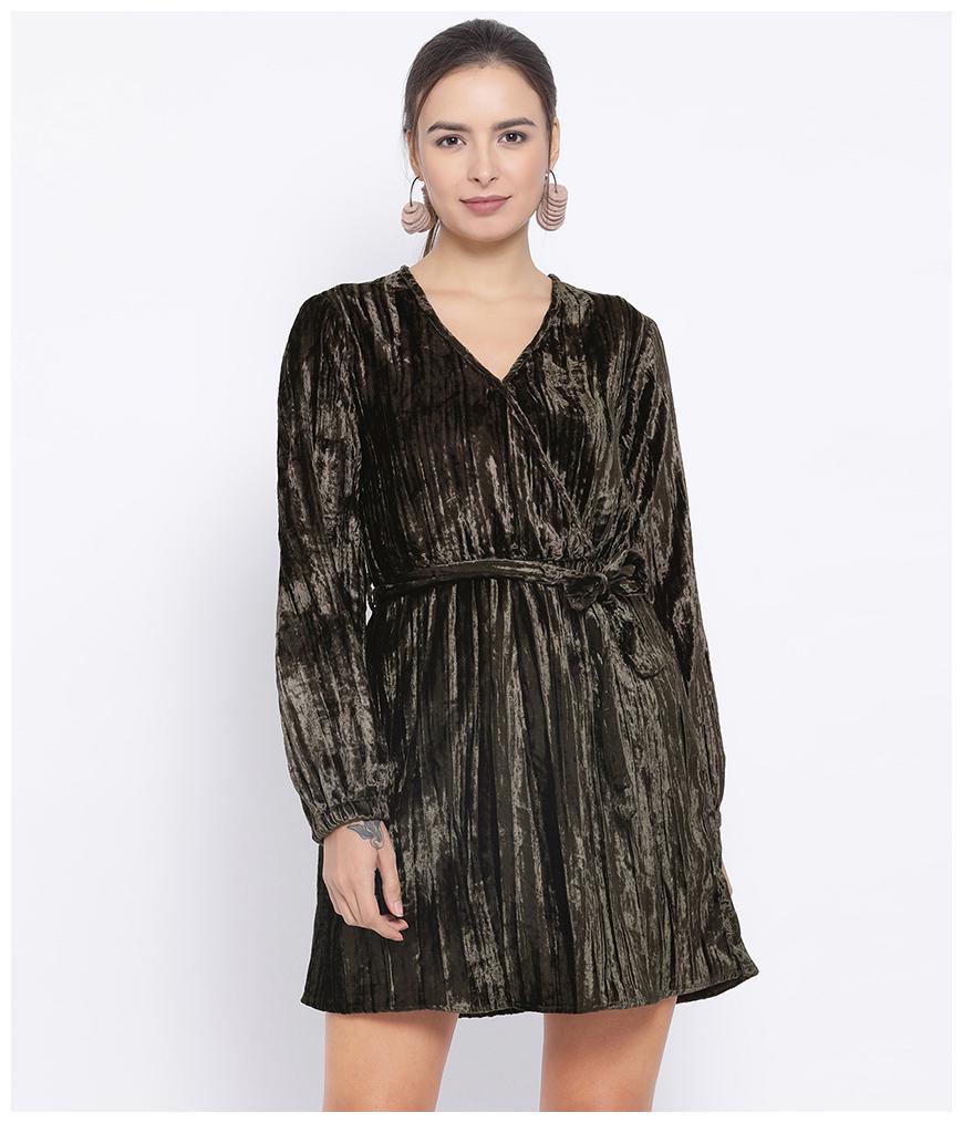 

Oxolloxo Green Solid A-line dress