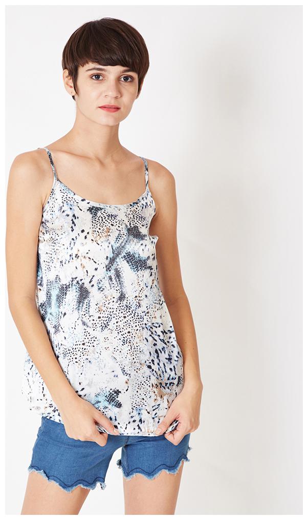 

OXOLLOXO Women Printed A-line top - White
