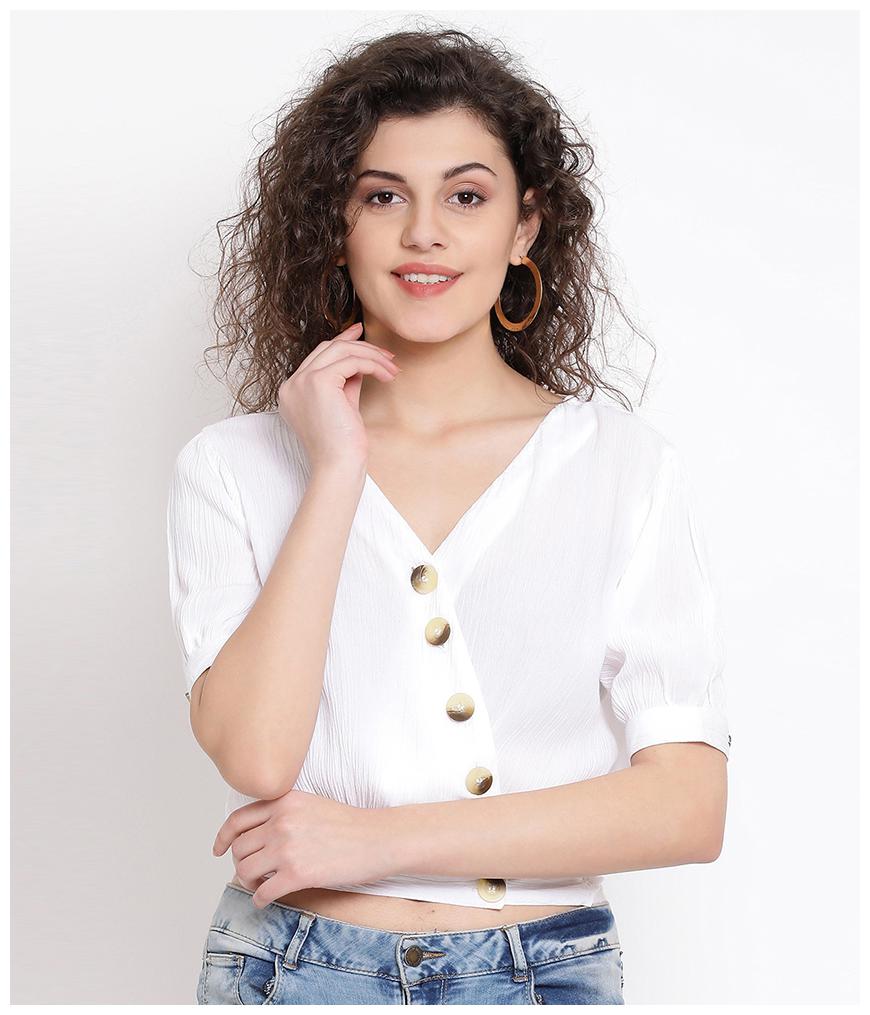 

Oxolloxo Women Viscose Rayon Solid A Line White